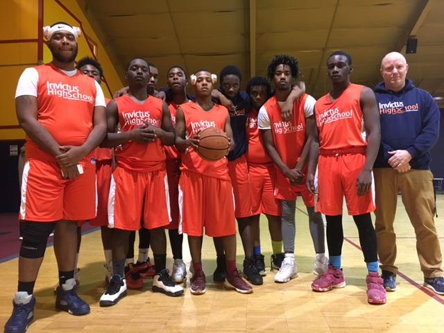 Invictus High School basketball team photo